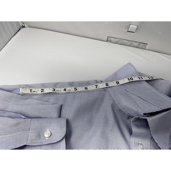 Gold Label Roundtree & York Non-Iron Long Sleeve size 17/36 Pre-Owned with stain - Picture 7 of 11